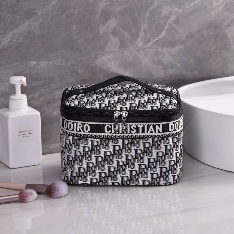 Thousand Bird Grid Cosmetic Bag Female Large Capacity Portable New Travel Waterproof Handheld Large Storage Bag Wash Bag B0506