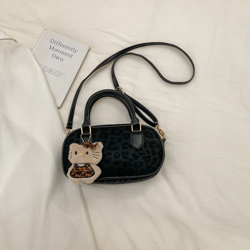 New Fashion Classic Leopard Print Square Crossbody Bags Zipper Popularity Luxury Handbags for Women Bowling Bag Shoulder Bags B0240