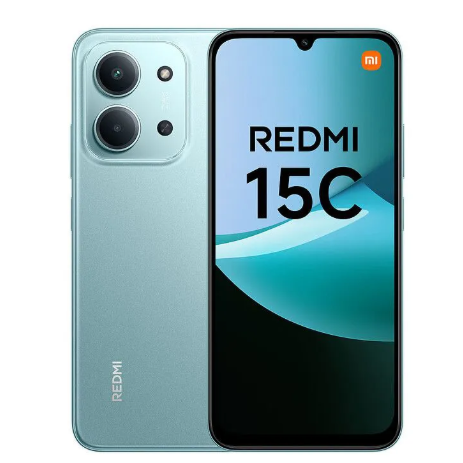 Redmi 15C Smartphone Display 6.9” 120Hz - 4GB Ram + 128GB Rom Dual SIM, 4G , 6000mAh Battery ,50MP Main camera, 8MP front camera, 33W fast charging, IP64 ,MediaTek Helio G81-Ultra