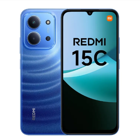 Redmi 15C Smartphone Display 6.9” 120Hz - 4GB Ram + 128GB Rom Dual SIM, 4G , 6000mAh Battery ,50MP Main camera, 8MP front camera, 33W fast charging, IP64 ,MediaTek Helio G81-Ultra