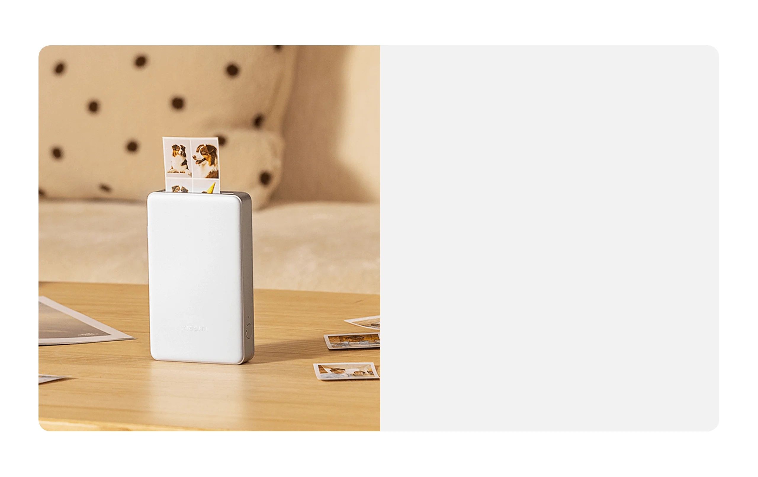 Xiaomi Portable Photo Printer, Chargeable lithium-ion battery pack, Type-C Port, Bluetooth® 5.2, Dye sublimation, Print resolution 313 × 313dpi, Printer paper size 2 × 3 inches, JPEG, PNG Supported