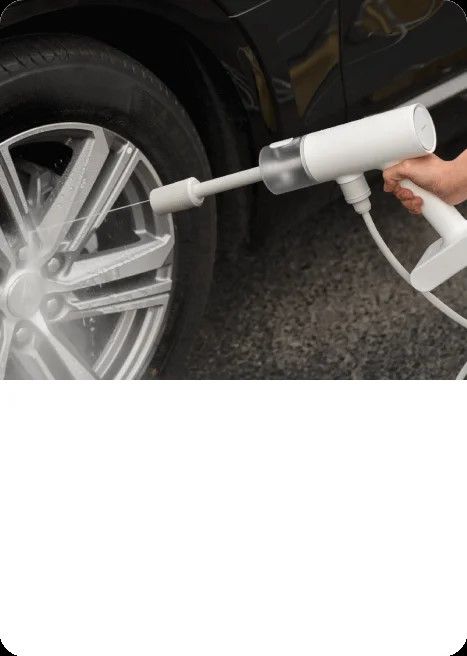 Xiaomi Cordless Pressure Washer, 2.4MPa self-priming powerful water pressure Integrated soap chamber design 5 Water modes 1.3kg lightweight body IPX6 water resistant 2000 mAh battery, 270W Motor power