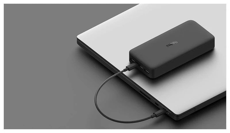 Xiaomi 20000 mAh Redmi Fast Charge Power Bank, Dual input ports, Dual output ports, 74Wh high capacity, Two-way 18W fast charging, Lithium ion polymer battery, Overcharge and over discharge protection
