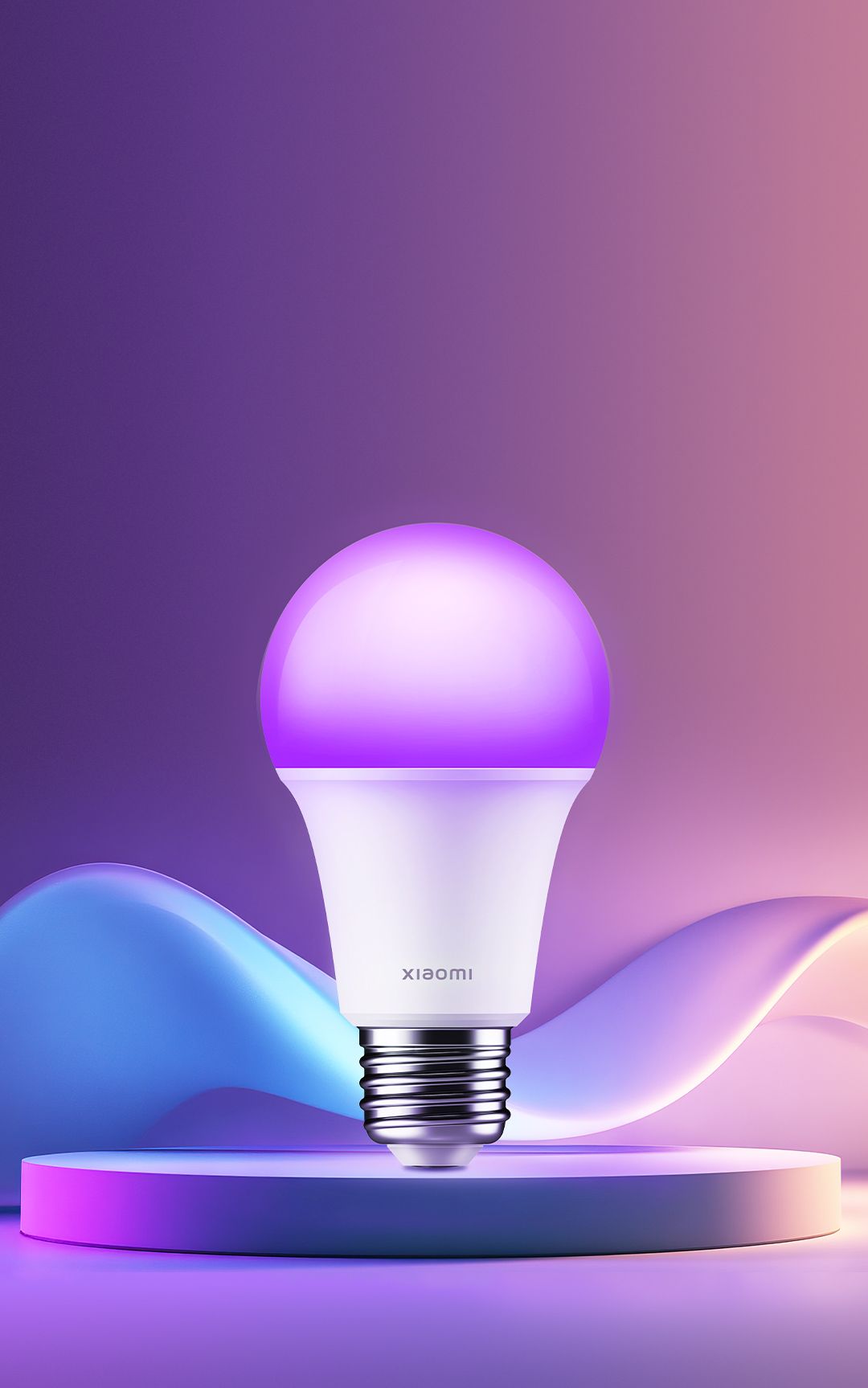 Xiaomi Smart LED Bulb (White and Color), 10 Dynamic Preset Light Settings, Multiple Colour Temperature Levels, Energy-Saving and Eco-Friendly, Work with Xiaomi Home, Works with Google Home