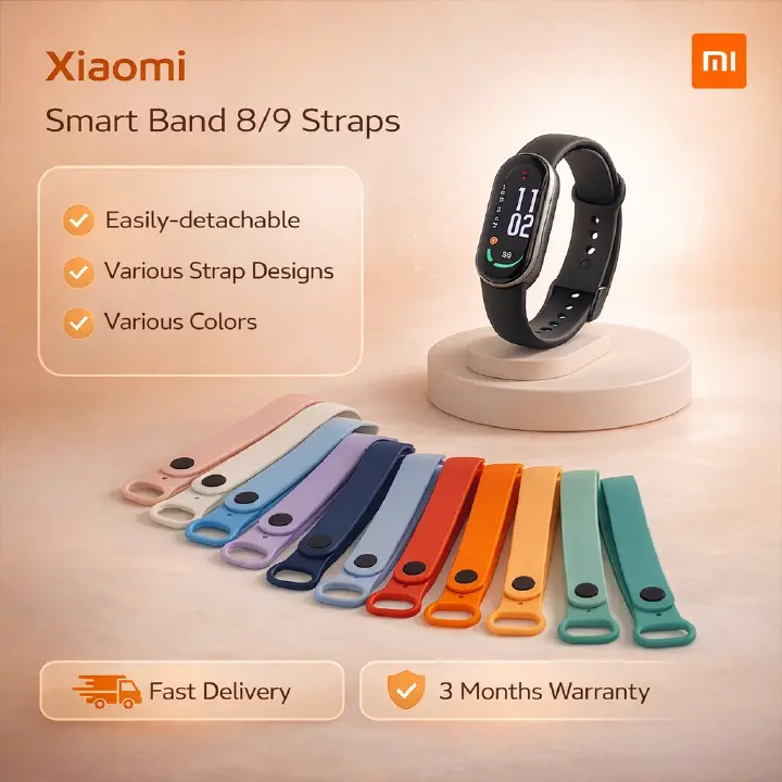 Xiaomi Smart Band 8, 9 Replacement Straps, Easily-detachable, Various Strap Designs, Various Colors