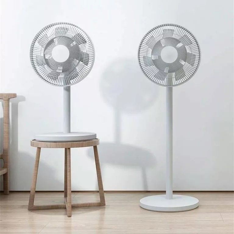 Mi Smart Standing Fan 2, Dual blades, DC motor, Voice control, 140° ventilation, 14m range, 100 levels, Table and floor, Silent all night, easily adjust the height of the stand, Precise speed settings