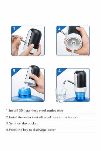 Automatic Portable Electric Water Dispenser Pump, Wireless Water Pump, Rechargeable, One-Button, Touch-Activated, Durable ABS Plastic, Low Power Consumption, 1200mAh Battery, No Installation Required