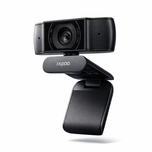 Rapoo C200 720p HD Webcam, 100° Super Wide-Angle Lens, 360° Horizontal Rotation, Built-In Noise-Reduction Microphones, USB 2.0 Interface, Plug-and Play Functionality, LED Indicator, Adjustable Base