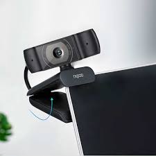 Rapoo C200 720p HD Webcam, 100° Super Wide-Angle Lens, 360° Horizontal Rotation, Built-In Noise-Reduction Microphones, USB 2.0 Interface, Plug-and Play Functionality, LED Indicator, Adjustable Base