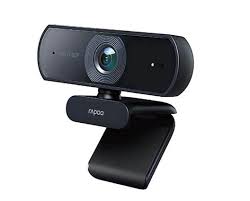 Rapoo C200 720p HD Webcam, 100° Super Wide-Angle Lens, 360° Horizontal Rotation, Built-In Noise-Reduction Microphones, USB 2.0 Interface, Plug-and Play Functionality, LED Indicator, Adjustable Base