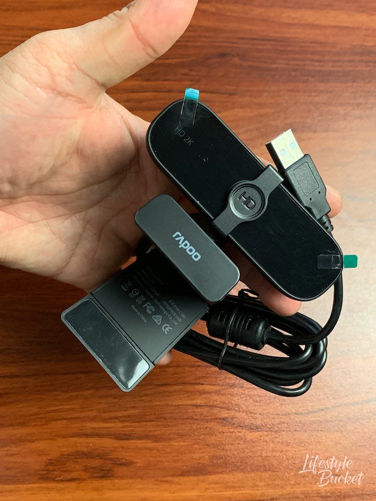 Rapoo C280 2K HD Webcam, 1440p Resolution, 85° Wide-Angle Lens, Noise-Reduction Microphones, 360° Horizontal Rotation, USB 2.0 Plug & Play, LED Activity Indicator, Built-In Privacy Shutter