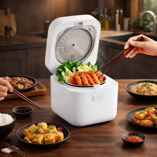 Xiaomi Multifunctional Rice Cooker 1.5L, Glass Touch Panel, Non-stick Aluminum Alloy Inner Pot, 24-Hour Scheduling, Automatic Keep-Warm Function, Upper and Lower Temperature Sensors, 320 - 380W Power