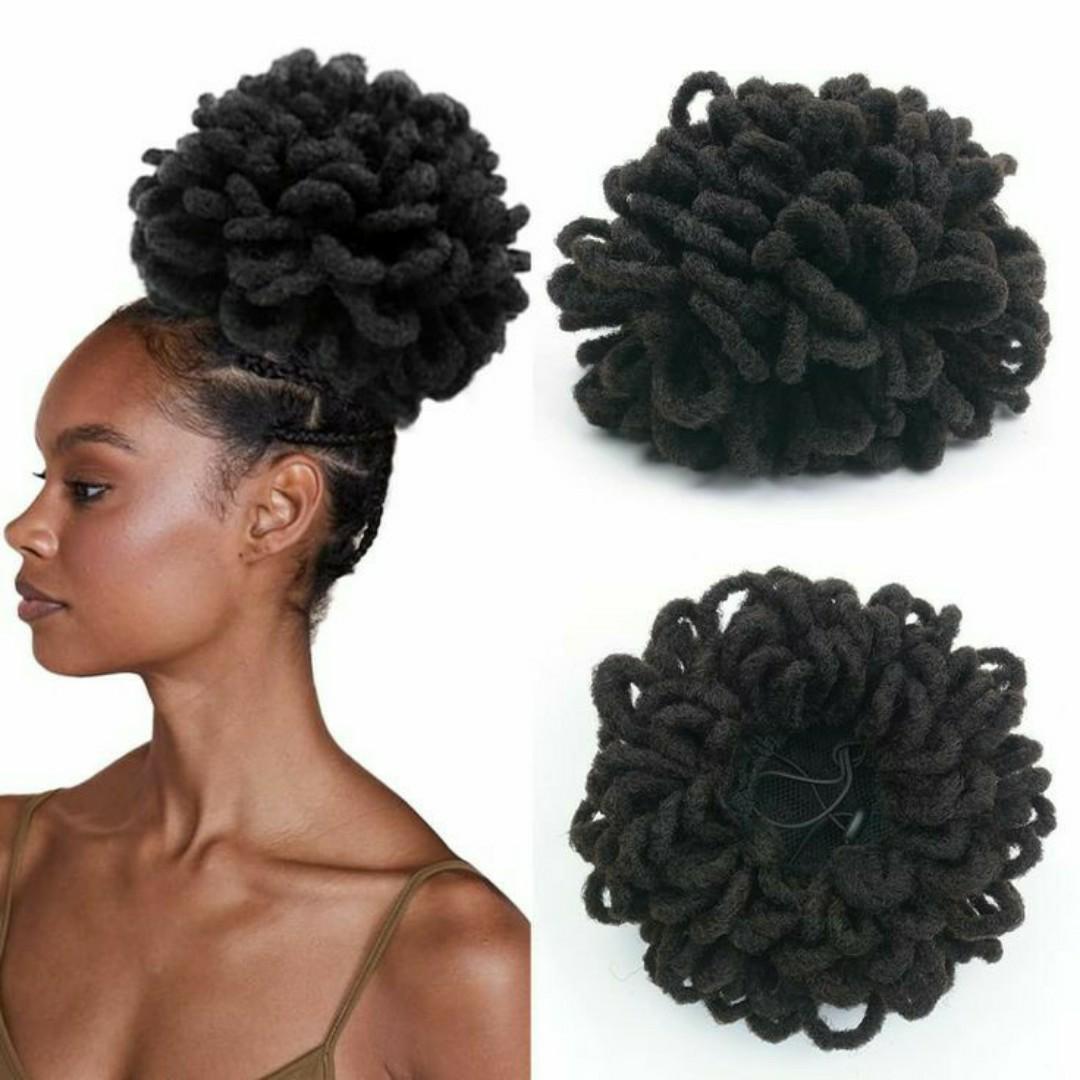Small bun artificial dreadlocks bunsomething truly unique with our Dreadlocks Hair Extensions Loc Bun! Embrace your individuality with this effortless and stylish bun