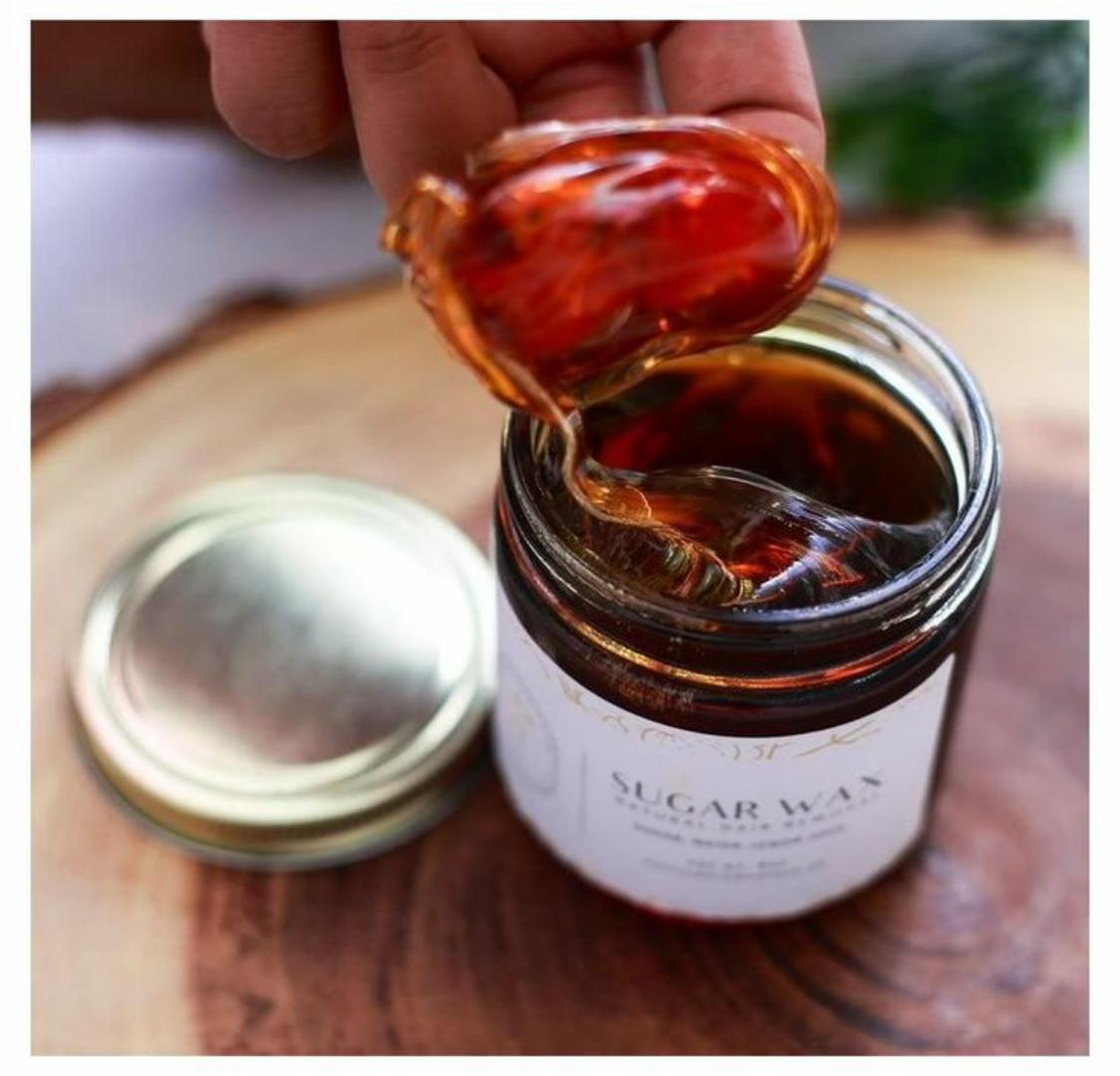 Sugar wax for brightening and remove of hair which will grow after one month and can be used for 6 Sugaring is a hair removal method that utilizes a paste made of sugar, water, and sometimes lemon ju.
