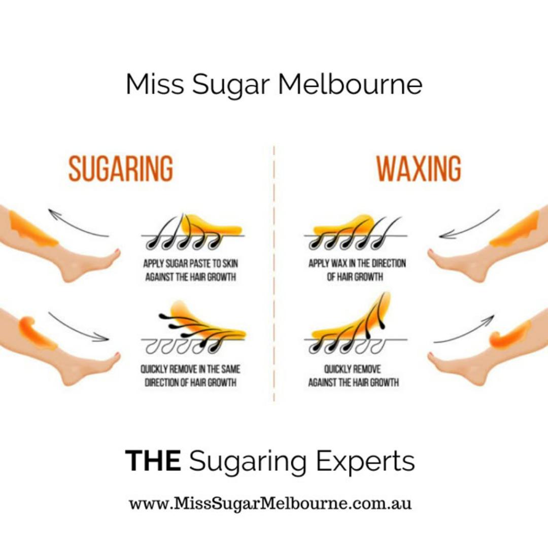 Sugar wax for brightening and remove of hair which will grow after one month and can be used for 6 Sugaring is a hair removal method that utilizes a paste made of sugar, water, and sometimes lemon ju.