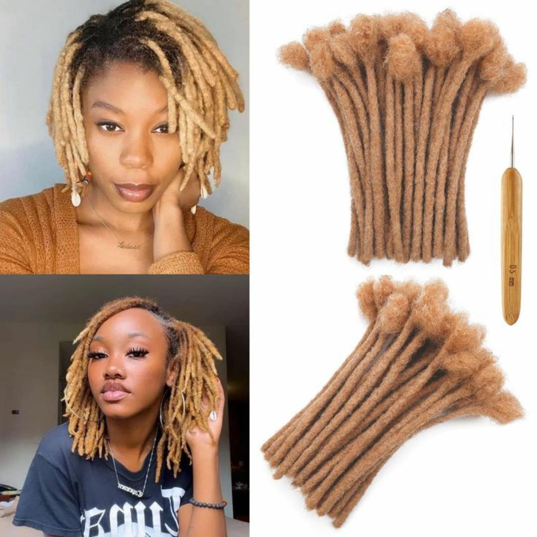 Artificial dreadlocks Artificial dreadlock extensions are pre-made dreadlock-like strands, typically made of synthetic hair, that are attached to natural hair to create the appearance of dreadlocks wi