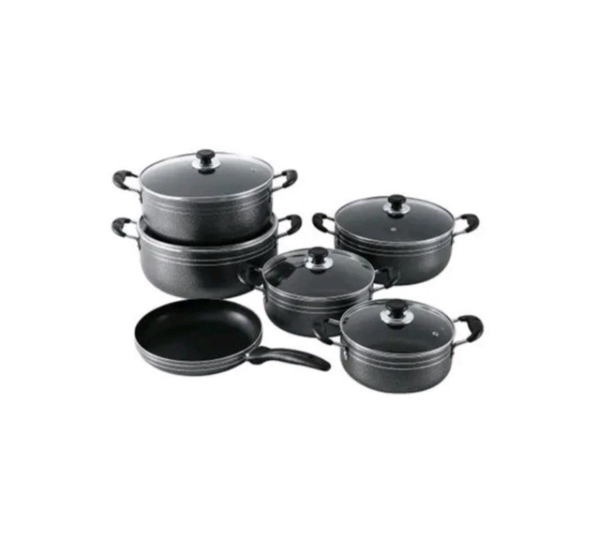 【11th Anniversary offer 】TC 14PCS Nonstick Cookware Set Cooking Pots Sufuria (20/22/24/28/30cm Pots +26cm frying pan)