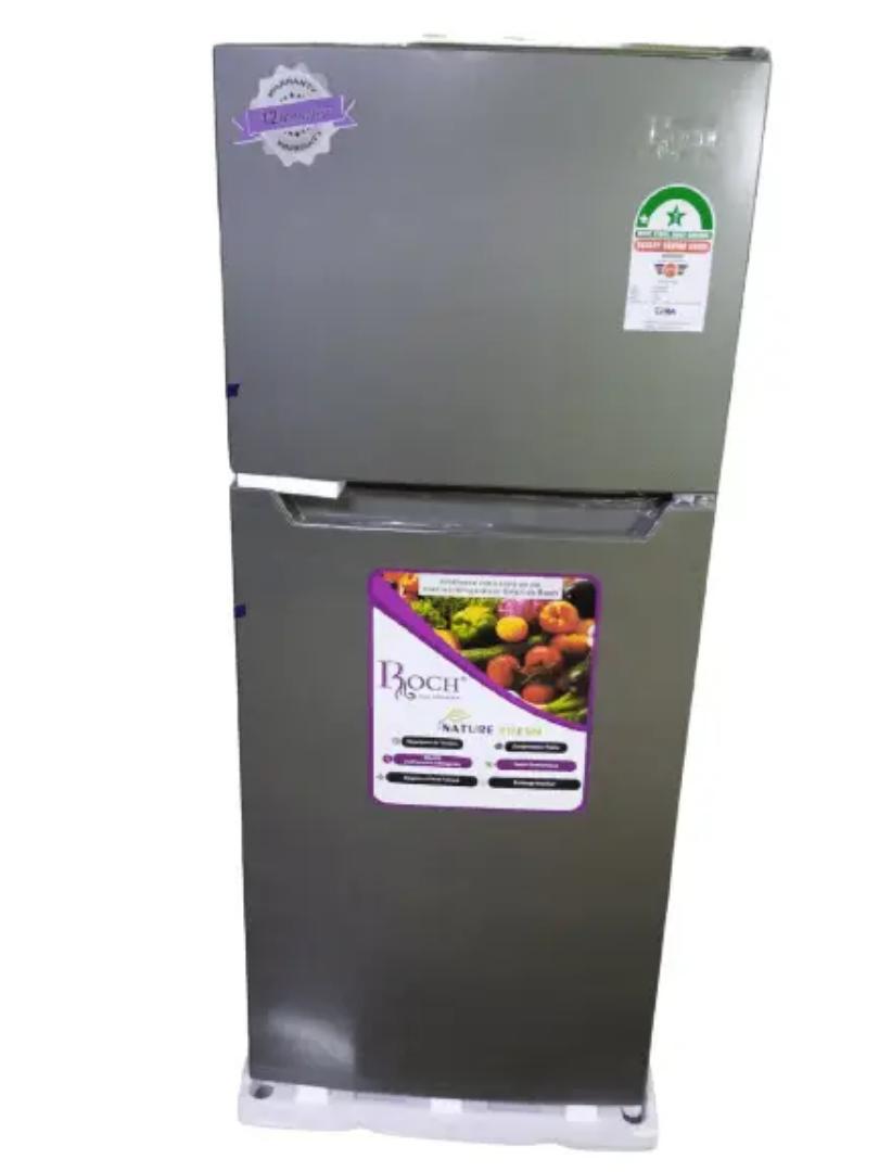 ROCH 118L Double Door Fridge RFR-150-DT-I Defrost Fridge Direct Cool Silver With Inbuit Freezer Glass Shelves Lockable 1 Year Warranty