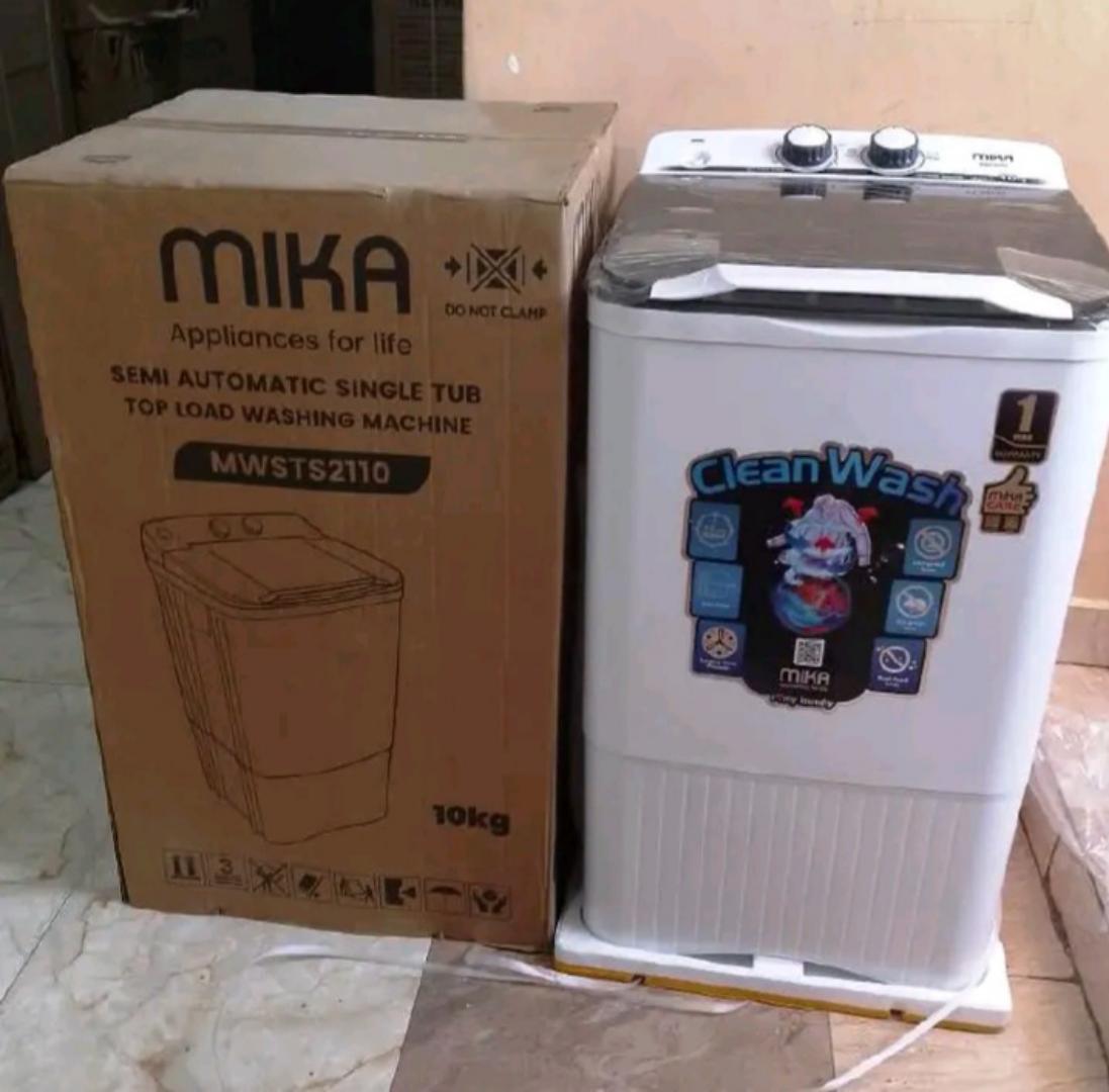 Mika Semi Automatic 6Kg Top Load Washing Machine - Single Tub Design: Combines washing and spinning for convenience, Energy Efficient: Reduces water and electricity consumption.