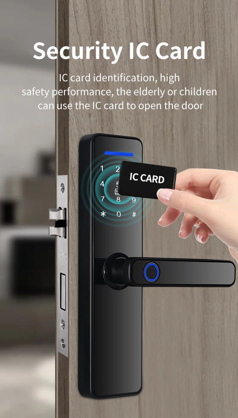 High Quality Smart Digital Fingerprint Doorlock Zigbee Tuya Wifi lock Remote Control Intelligent Door Lock