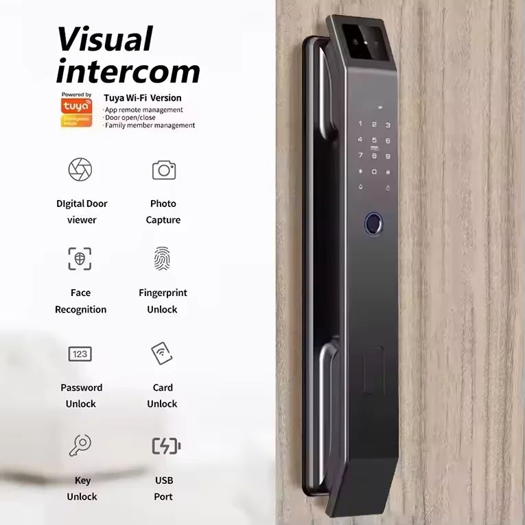 3d Face Recognition Digital Smart Lock Fingerprint Password Electronic Door Lock Rfid Nfc Card Keyless Lock