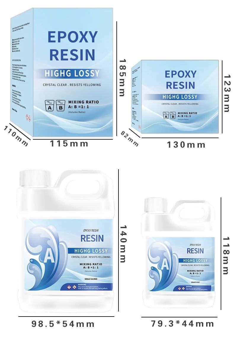 Eoxpy Kit 1:1 DIY Jewelry Silicone Mold Pigment Amazom Resin Epoxy Resin Craft Tool Package Resin for Art Box Eco-friendly