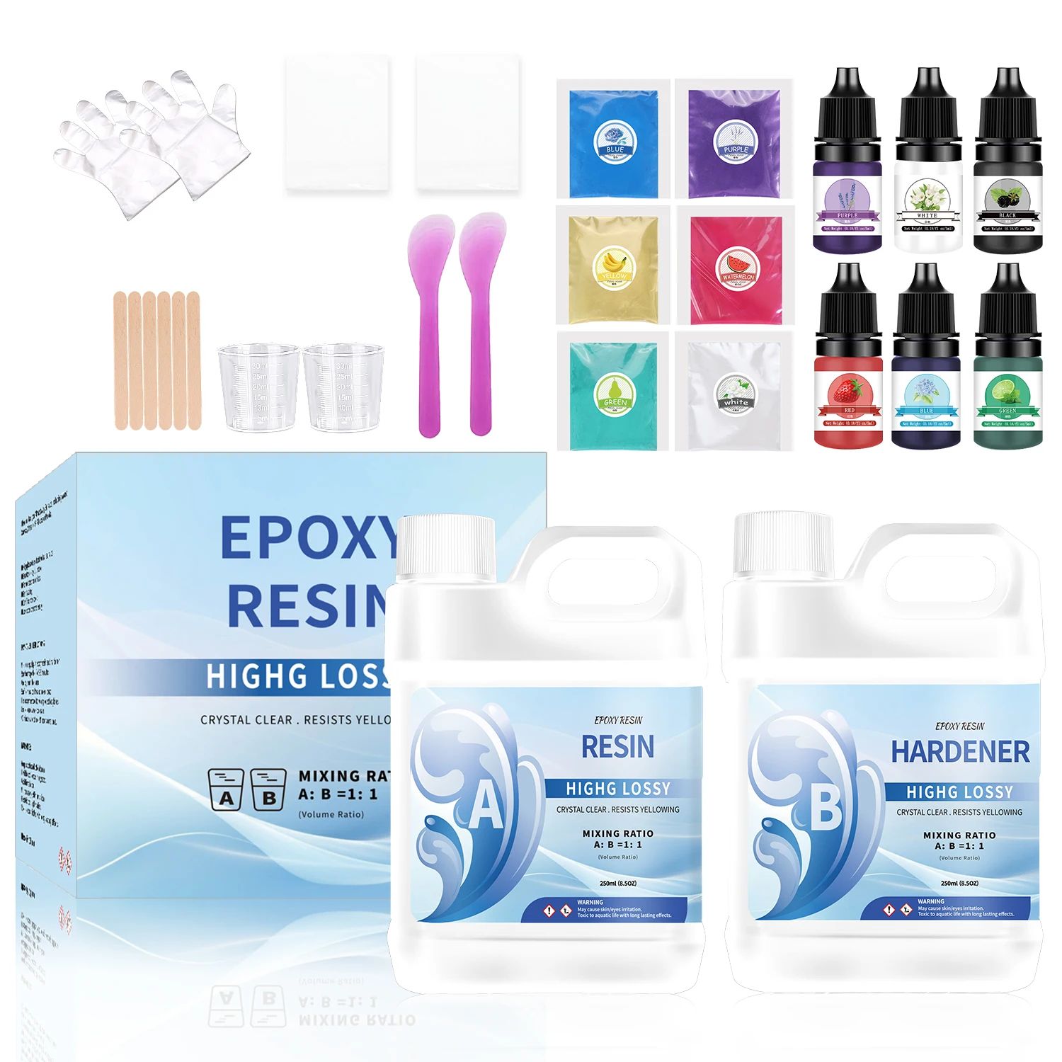 AB Crystal Glue Epoxy Resin for DIY Handmade Crafts Quick Curing Time Resists Yellowing