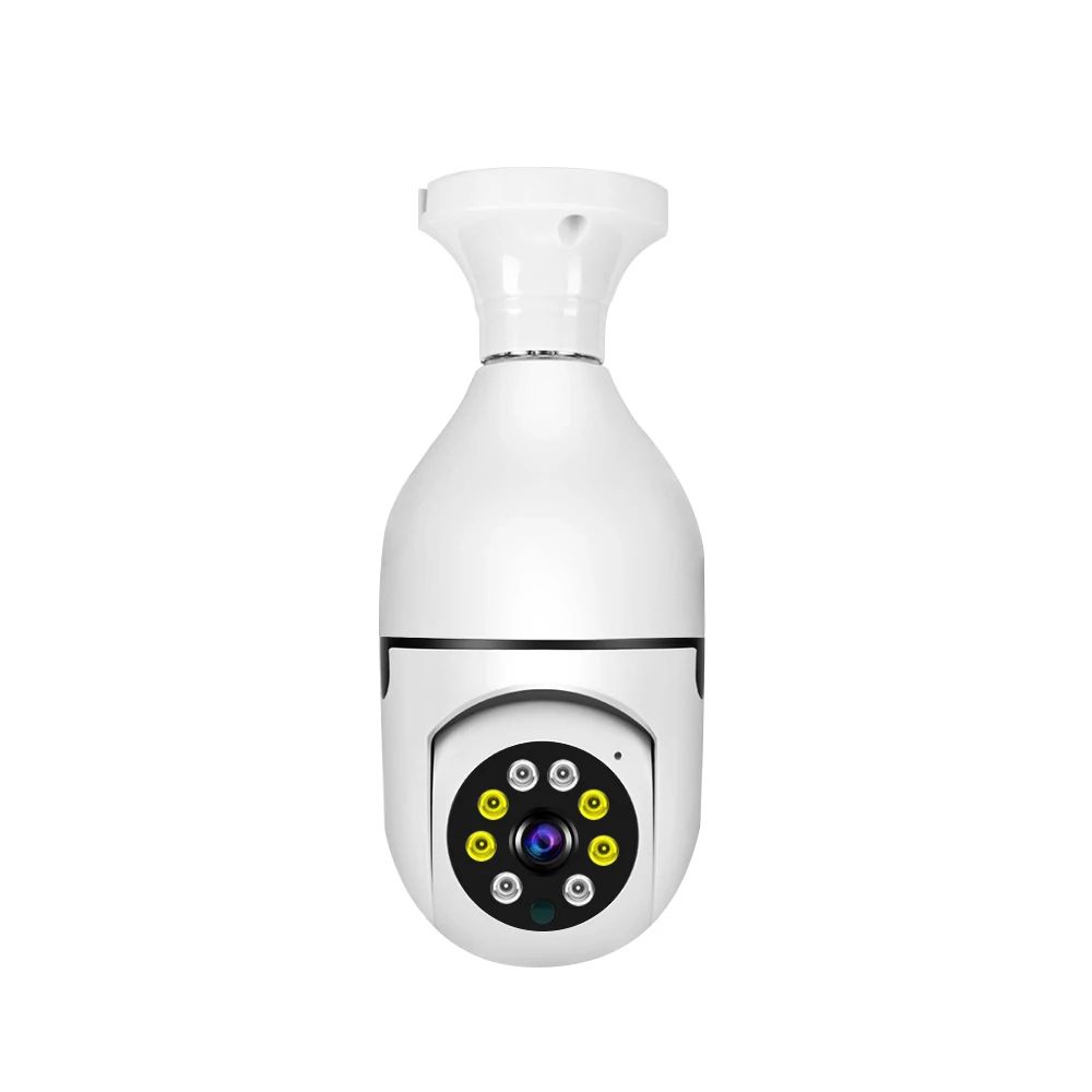 360° PANORAMIC BULB CCTV WiFi IP PTZ PAN & TILT ROTATING CAMERA MOTION TRACKING,2WAY COMMUNICATION, SUPPORT SD CARD AND CLOUD STORAGE,FULL