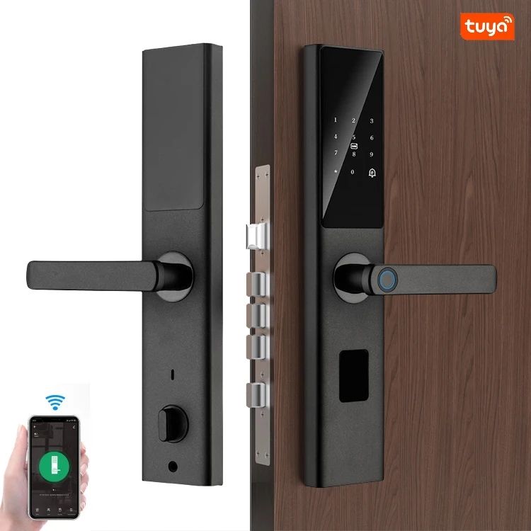 Smart Lock Tuya WIFI APP Fingerprint Cerradura Inteligente Handle Digital Keyless Door Lock