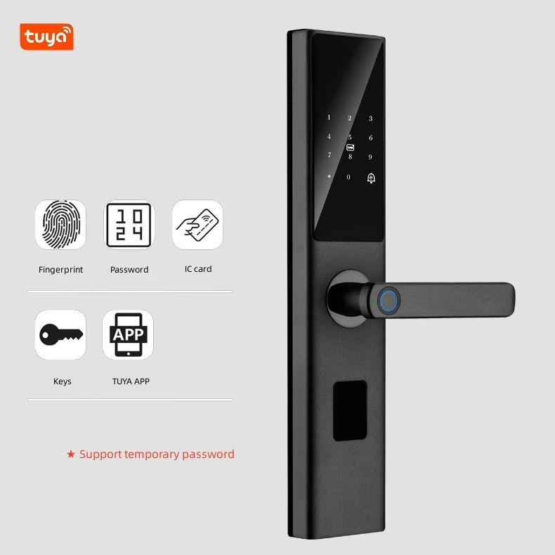 Smart Lock Tuya WIFI APP Fingerprint Cerradura Inteligente Handle Digital Keyless Door Lock