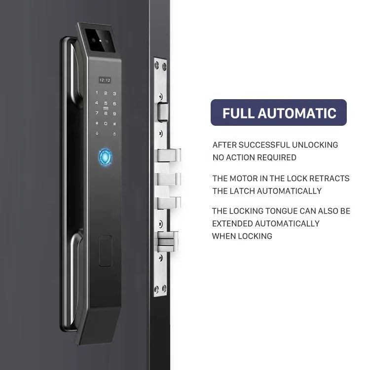 Fingerprint Biometric Rfid NFC Digital Lock WIFI 3d Face Recognition Biometric Smart Door Lock With Camera