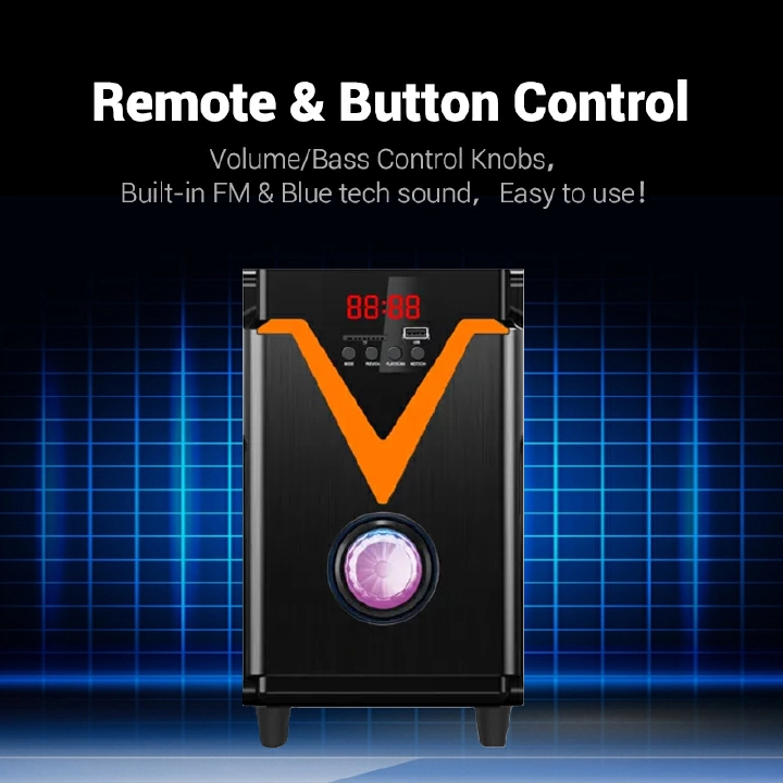 TAGWOOD LS-421G 2.1CH 6000W PMPO WOOFER Home Audio SPEAKER BLUETOOTH/FM/SB/USB Subwoofer Speaker System