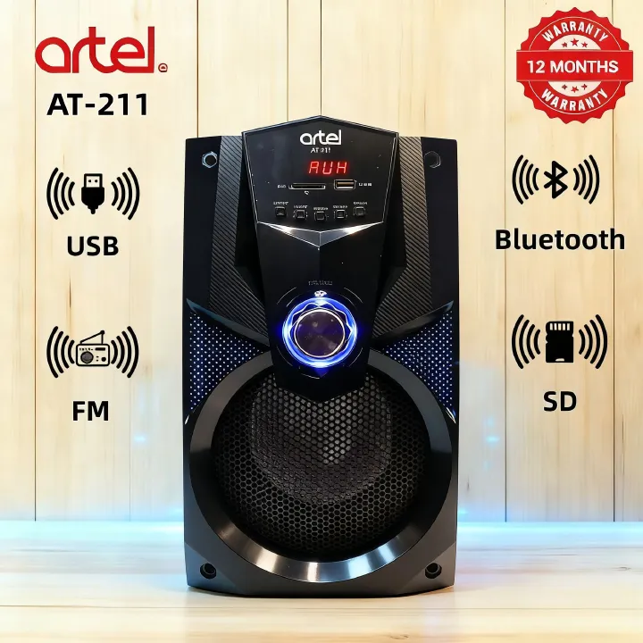 Artel AT-211 3.1CH Multimedia Bluetooth Subwoofer Speaker, 20000W High Power Home Audio System | Supports Bluetooth/USB/SD/FM Multi-Mode Playback, Remote Control Included, 12-Month Warranty.