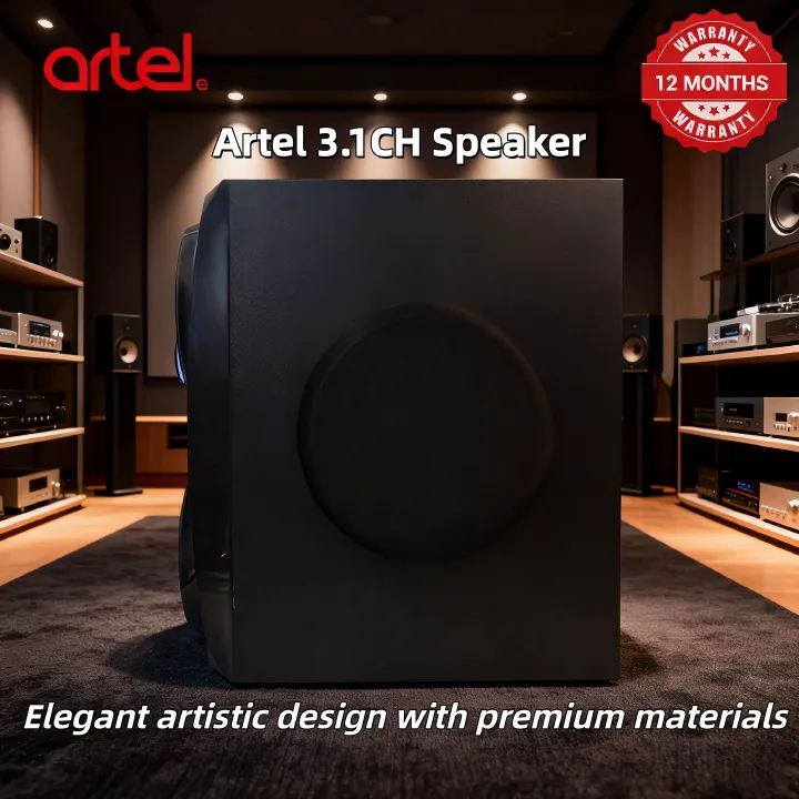 Artel AT-232 3.1CH Multimedia Bluetooth Subwoofer Speaker, 20000W High Power Home Audio System | Supports Bluetooth/USB/SD/FM Multi-Mode Playback, Remote Control Included, 12-Month Warranty.
