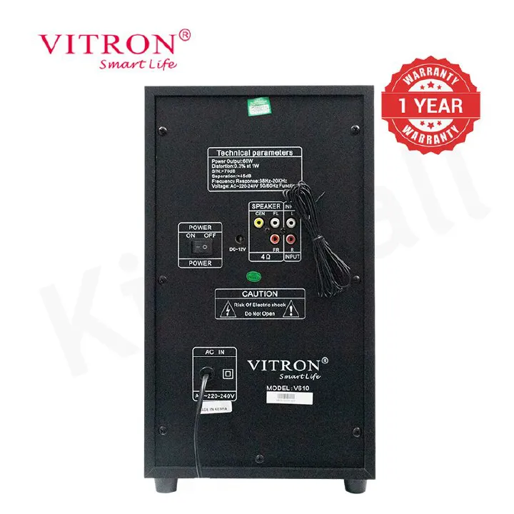 Brand New Vitron V611 3.1CH X-Bass Home Theatre System AC/DC Bluetooth Woofer Speaker System Subwoofer Home Audio System USB SD MP3 FM Radio 10000W V611