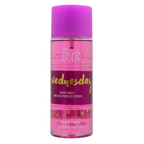 My Dear Body Wednesday 250ml Unisex Body Fragrance Mist is a crisp, energizing body splash with a refreshing and long-lasting scent that keeps you feeling vibrant and confident all day.