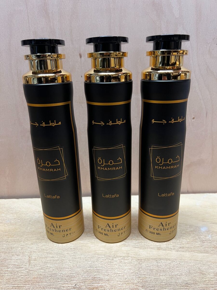Khamrah Air Freshener 300mL By Lattafa Khamrah Air Freshener Perfumes Spray Home Oud Car Room Spray Arabian Fragrance and Longlasting scent