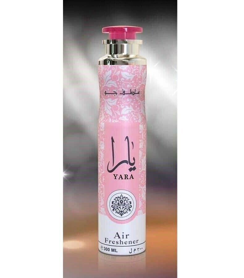 Yara Air Freshener 300ml – An elegant, long-lasting oriental scent that effortlessly refreshes and uplifts any space, creating a welcoming, serene atmosphere and leaving behind a luxurious fragrance