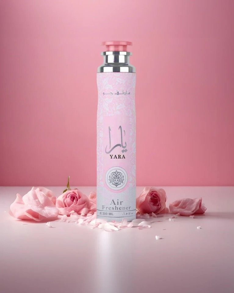 Yara Air Freshener 300ml – An elegant, long-lasting oriental scent that effortlessly refreshes and uplifts any space, creating a welcoming, serene atmosphere and leaving behind a luxurious fragrance