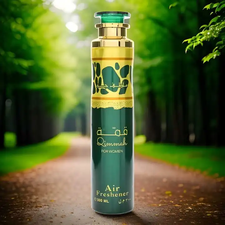 Qimmah by Lattafa Zimmah Air Freshener 300ml – Luxurious Long lasting scent ,Eliminates odors and leaves a pleasantscent Perfect for home,office or car use