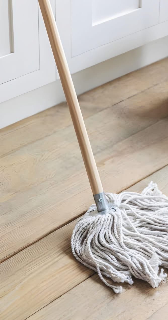THE MOPPING STICK is a durable, easy-to-use tool with a comfortable grip and absorbent cotton or microfiber head—ideal for quickly cleaning dirt and spills on any floor.