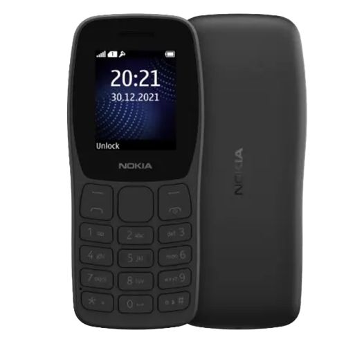 [ Free Gift ] 4GB Memory Card + Original Mobile Phone Nokia 105 / 106 Dual SIM Phones| 4MB Memory 1.77" Screen| FM Radio Long -Lasting Battery Black