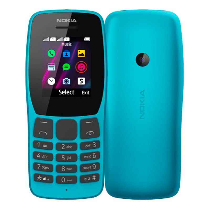 Nokia 110 Dual Sim 1.77" inch, 800mAh, 0.1MP, FM-Black/Blue