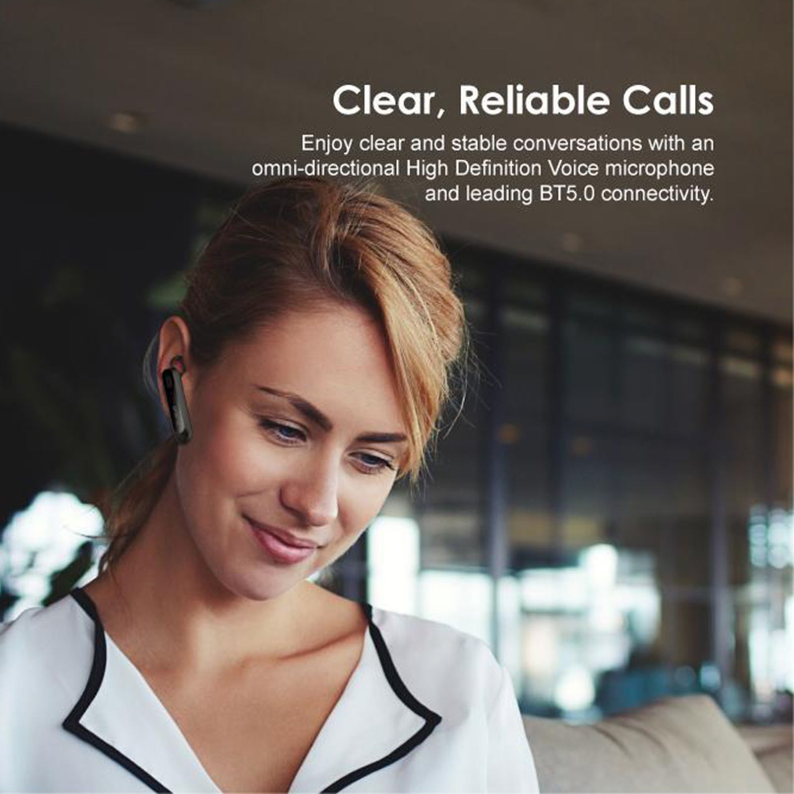 New Oraimo OEB-E34S Senior BT5.0 Single-Side Talking Headphones Wireless BT Hands-Free Sports Headsets Noise Reduction with Mic