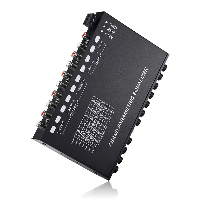 Professional 7 Band Car Equalizer Multifunctional Audio EQ Tuning Crossover Amplifier Parametric Equalizer Car Audio Equalizer