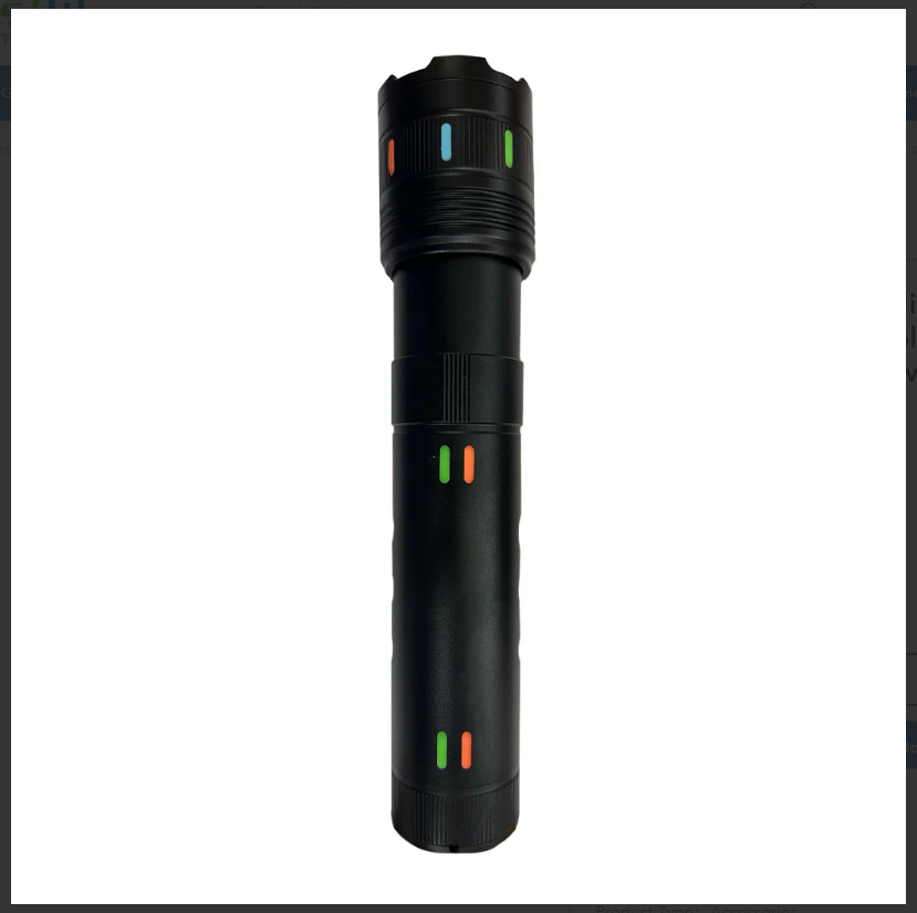 High-Quality Powerful Long Range Super Bright LED Flashlight / Torch Light with Slide Zoom, USB Rechargeable, Type-C Charging, 4 Light Modes, and Power Display