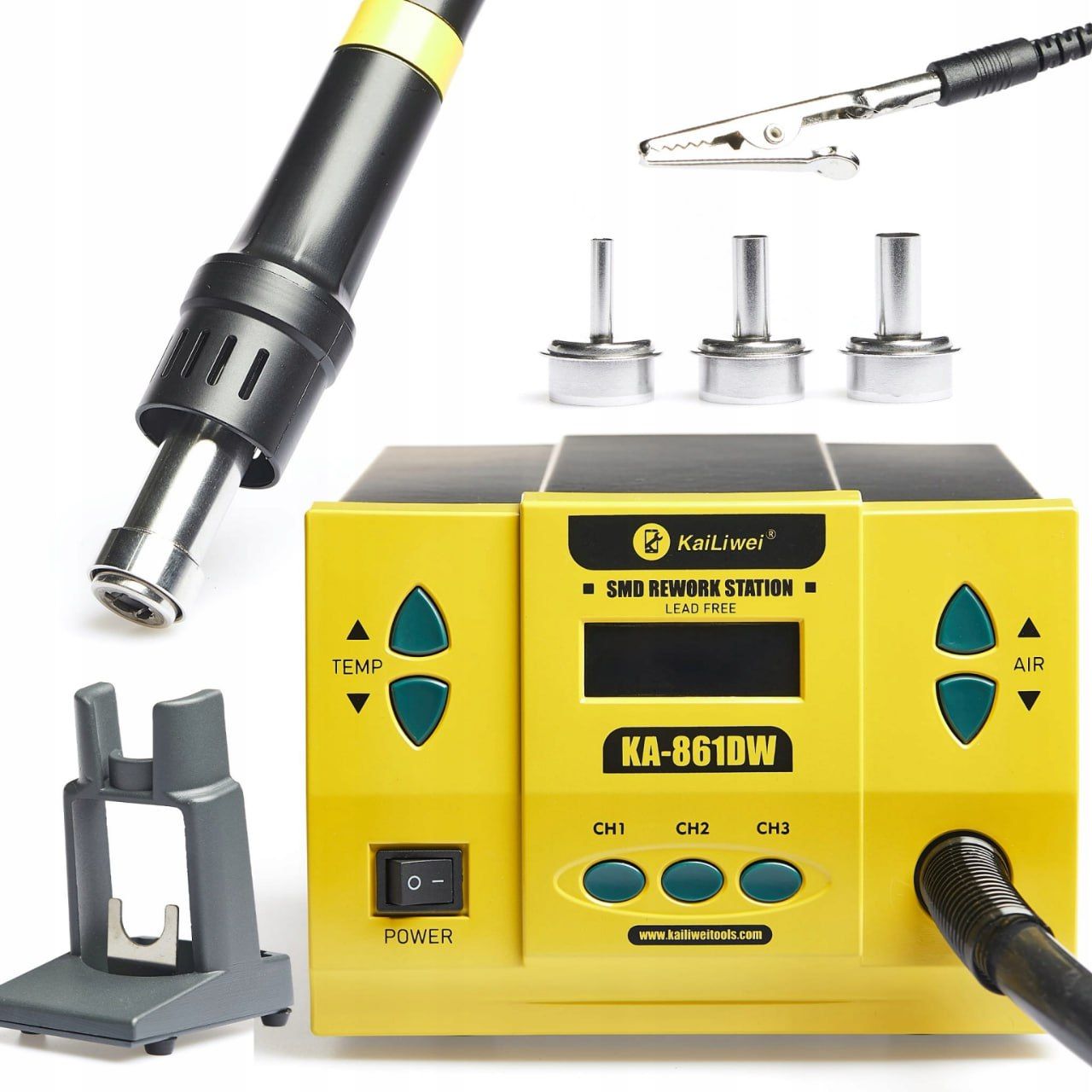 Kailiwei 861DW 1000W Lead-free Hot Air Soldering Station Automatic Sleep SMD Rework Station