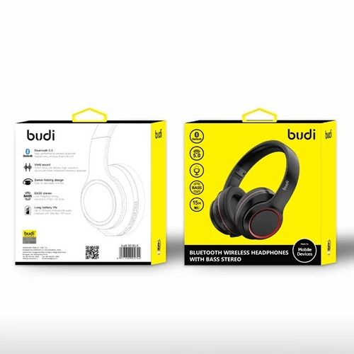 Powerful Bass Budi Bluetooth Wireless Headphones With Stereo