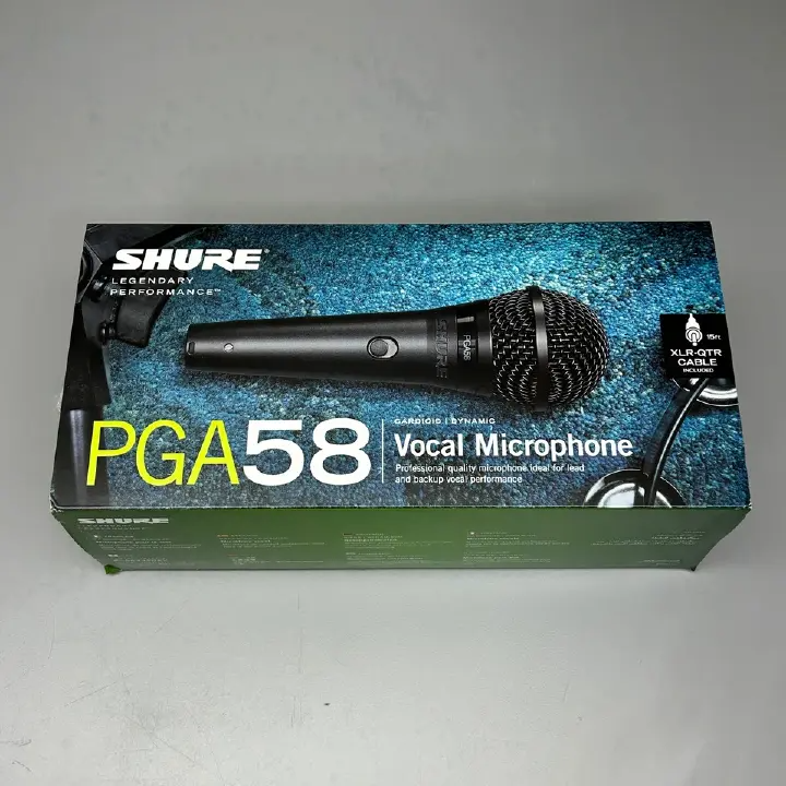Vocal Microphone Shure PGA58 With XLR -Jack Cable