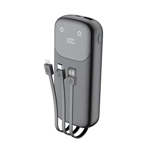 Budi 20000mAh 22.5W PD+QC3.0 Quick Charge Power Bank wit inbuild Cables